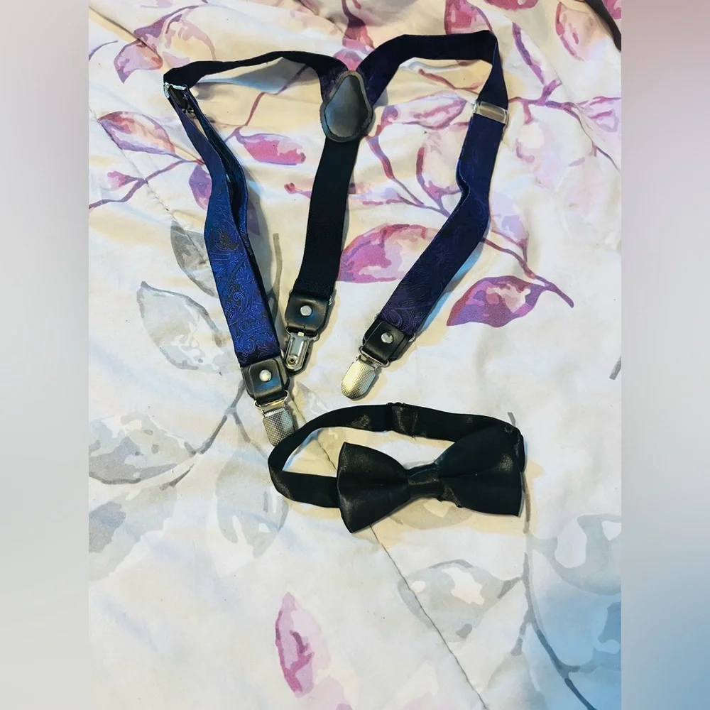 Boys Bow Tie And Suspender Set